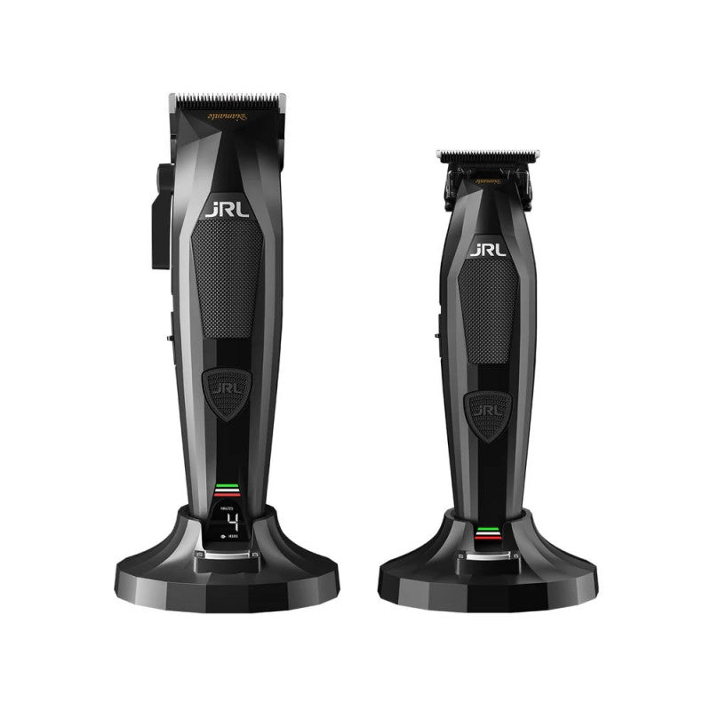 JRL Diamante professional hair clipper and trimmer kit in black finish