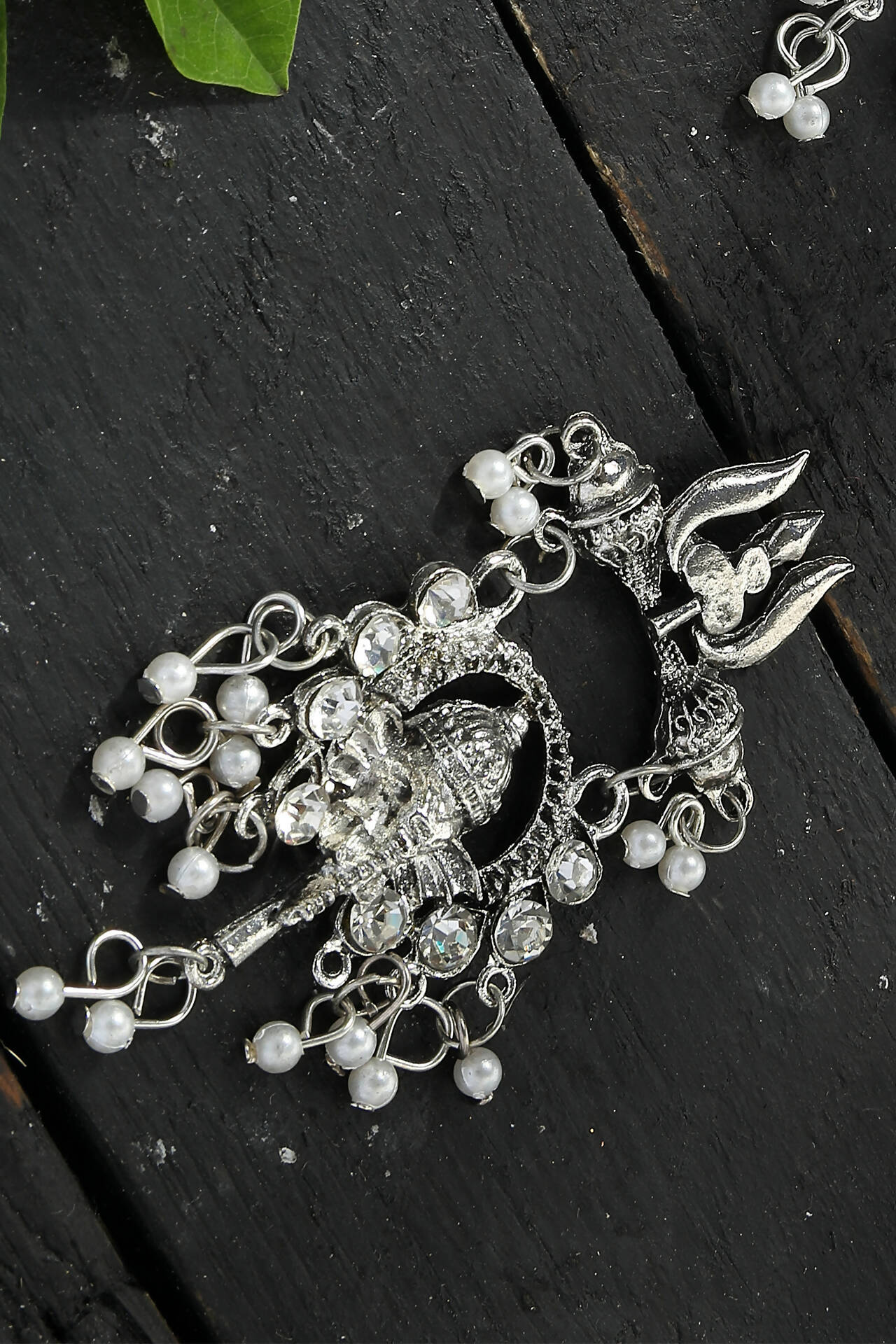 Oxidised Silver-Plated Ganesha Design Choker Necklace Set