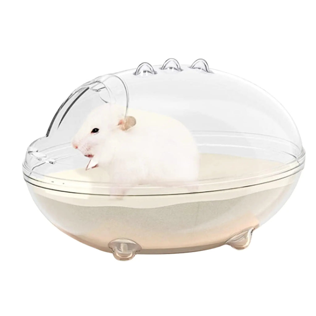 TOKAYIFE Hamster Sand Bath Pet Bath Hamster Toilet Sand Bathroom Container Small Animal Sauna Sandpit for Syrian Dwarf Hamster Gerbil Rat Chipmunk (S 5.3 * 3.8 * 3.3 inch)