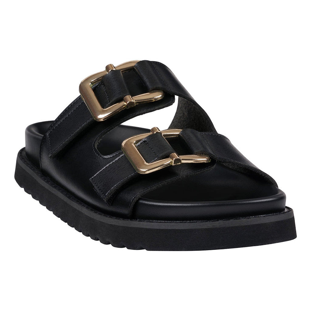 Women's Juno Black Slide Footbed Sandals