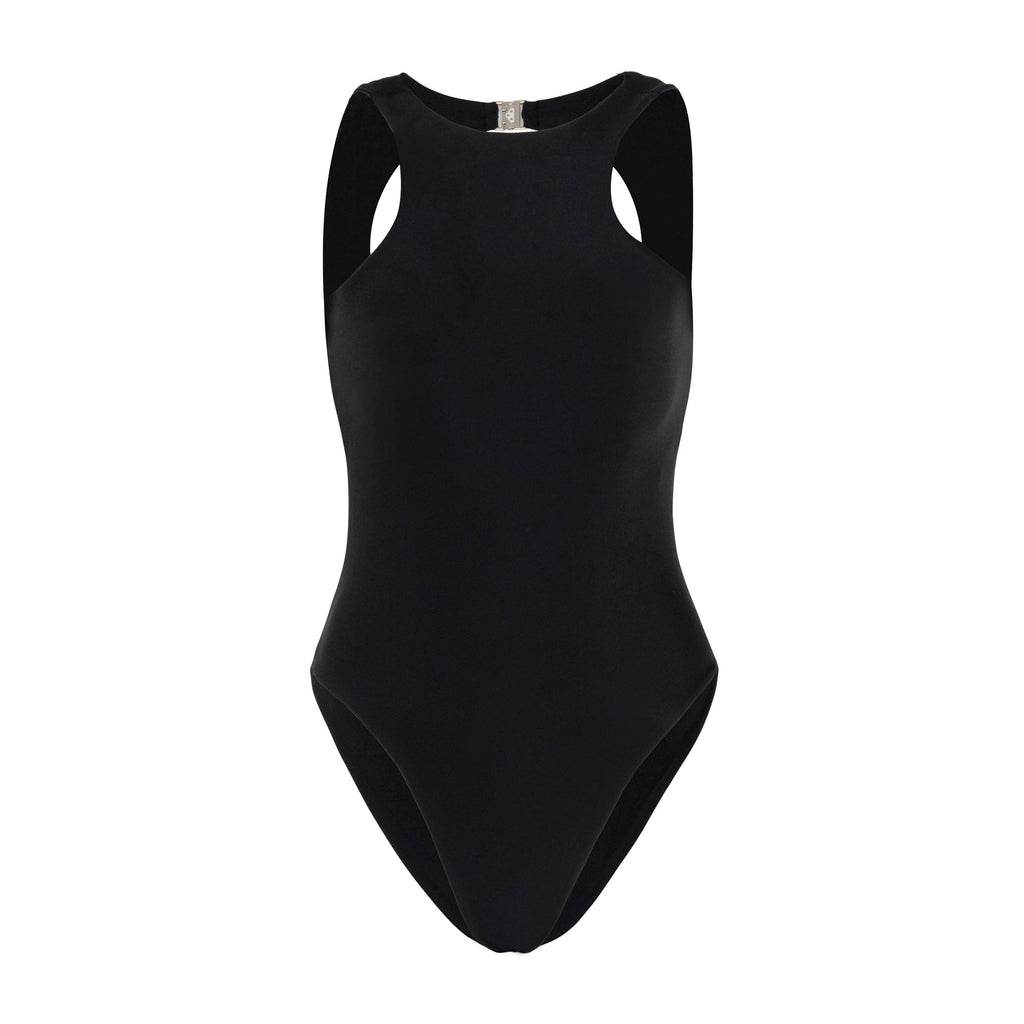 JUPITER Open-back Recycled One-piece Swimsuit in Black