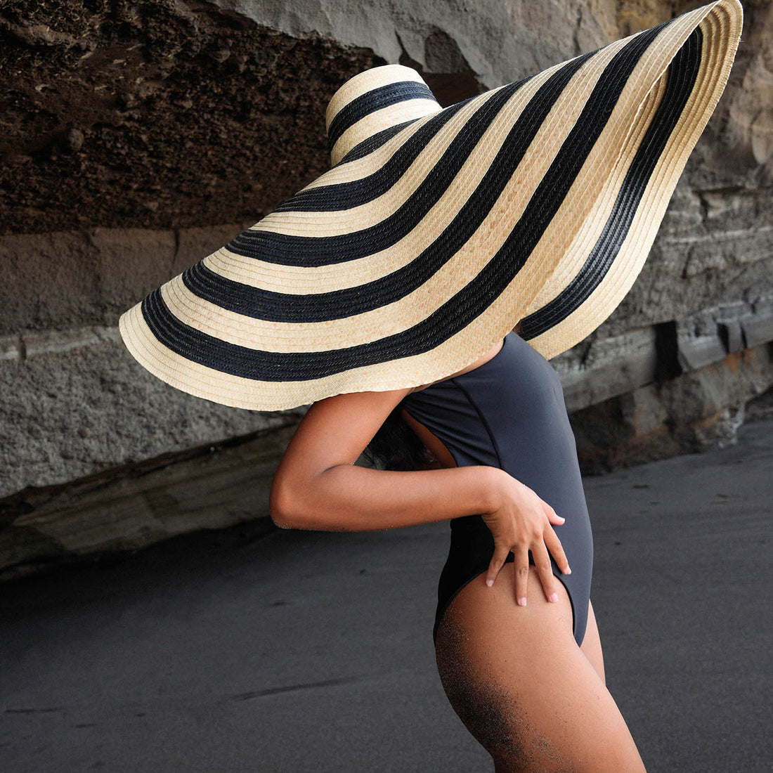 The Jupiter Open-back Recycled One-piece Swimsuit in Black