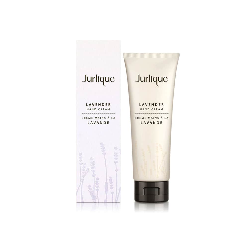 A 4.3 OZ tube of Lavender hand cream featuring a rich, buttery texture for deep skin hydration.