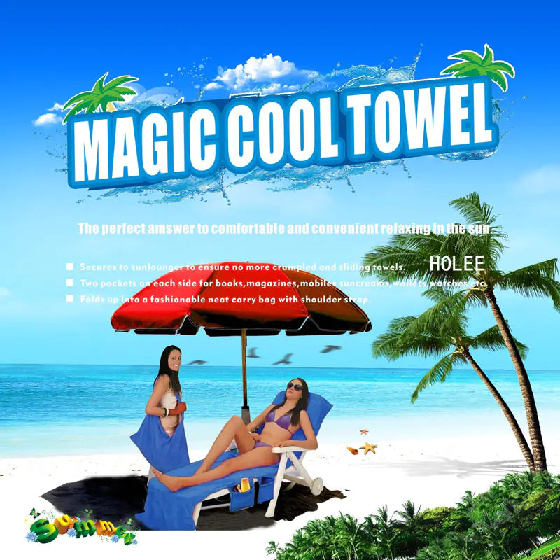 Beach Chair Cover and Towel Mat for Lounge Chairs