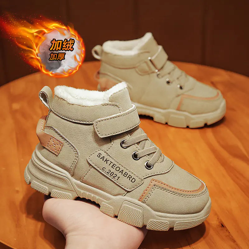 Boys' Cotton Winter Boots - Thick Warm Casual Shoes