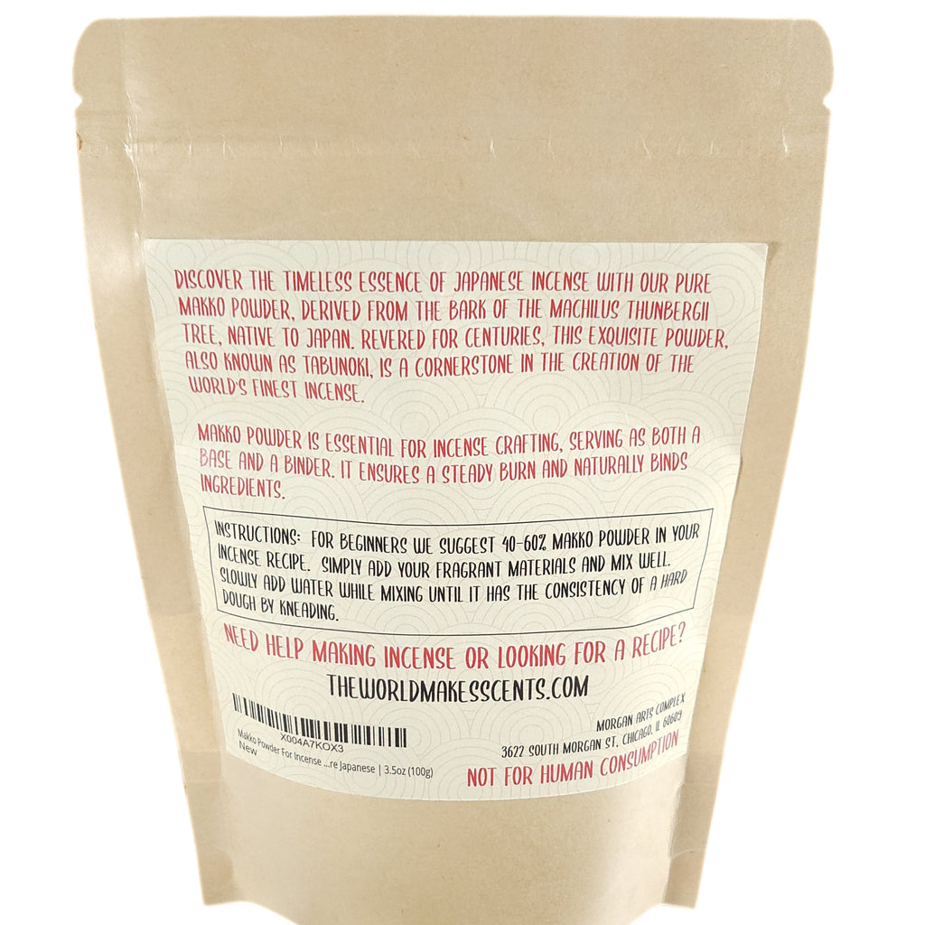 Pure Makko Powder for Incense Making (100g/3.5oz) | Imported Directly from Japan |