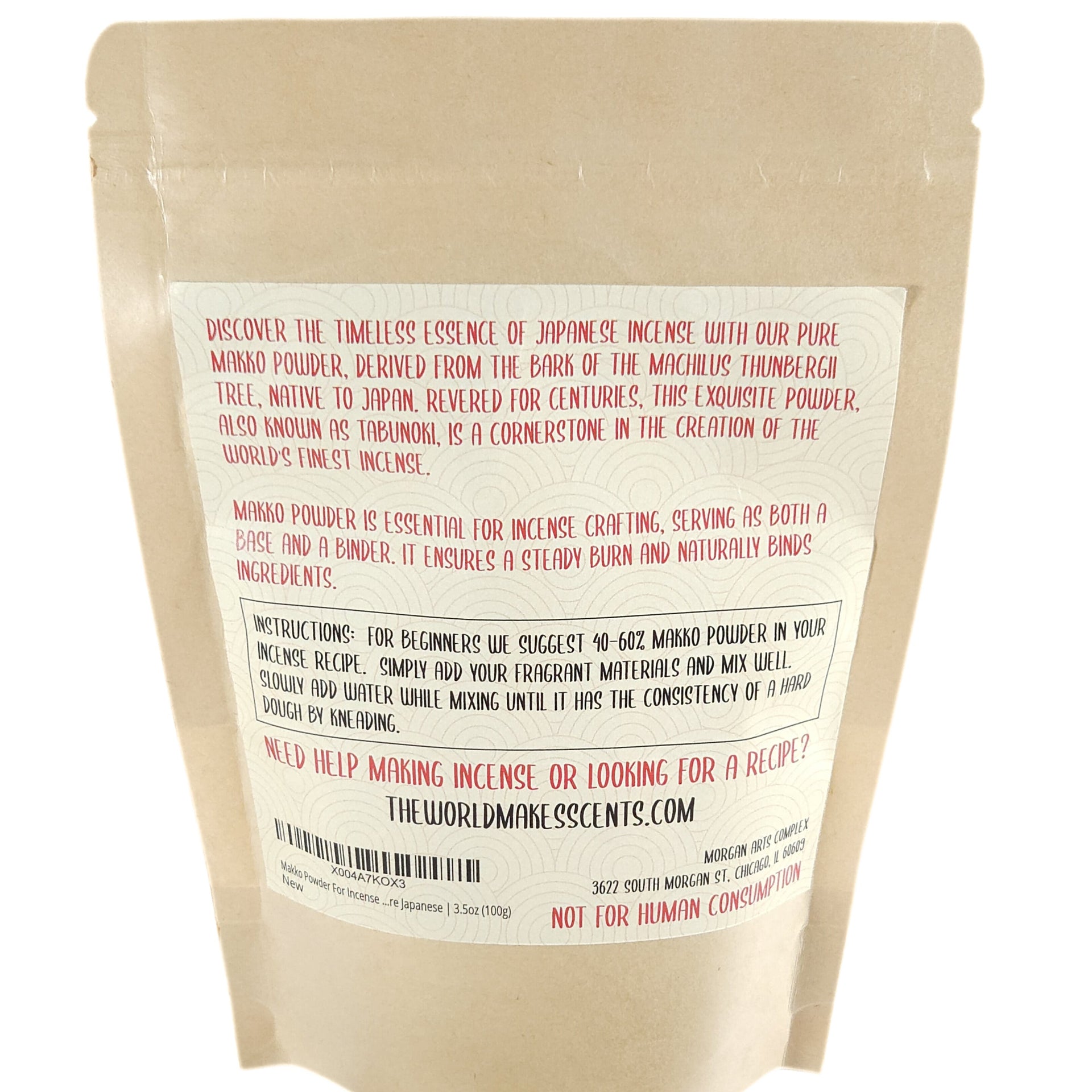 Pure Makko Powder for Incense Making (100g/3.5oz) | Imported Directly from Japan |