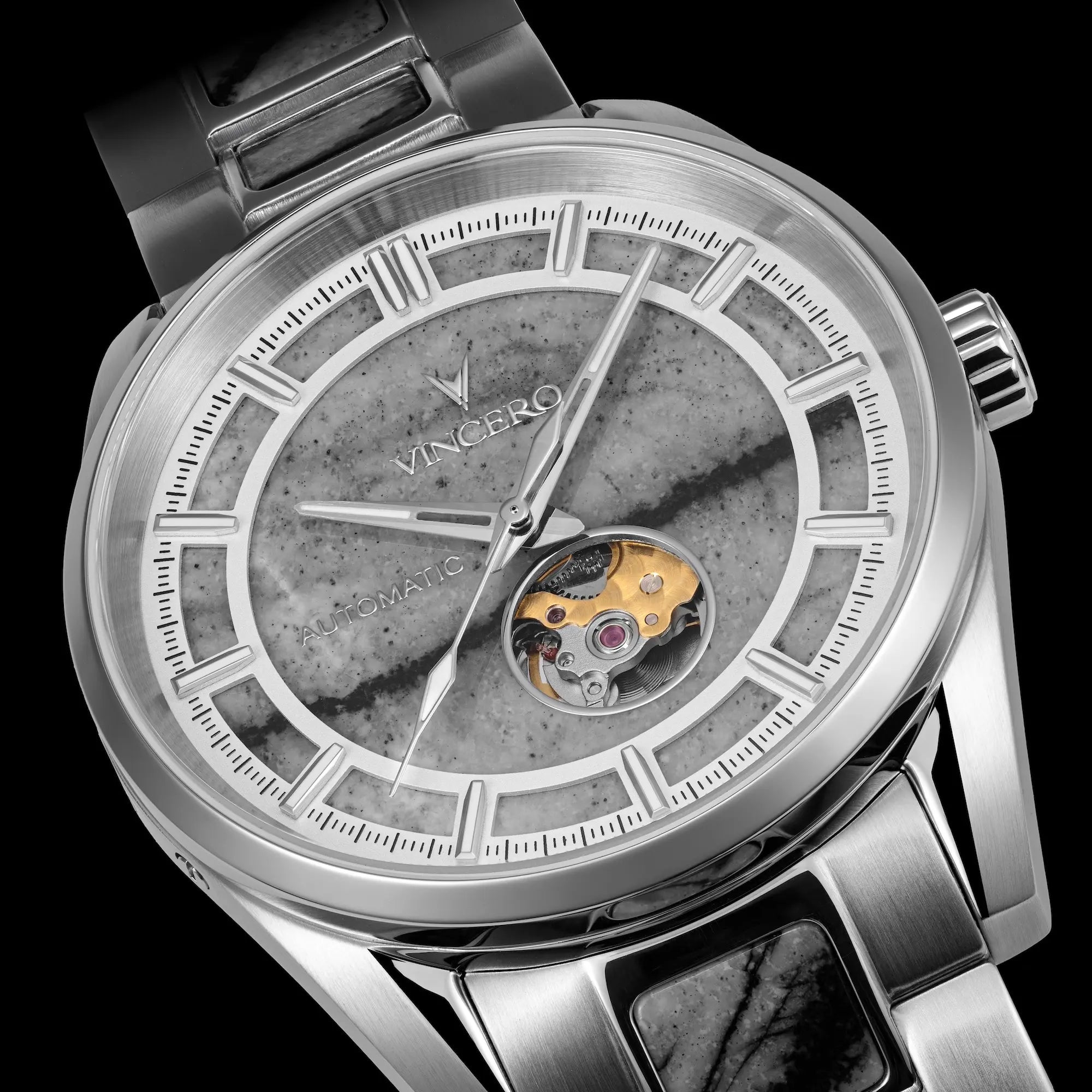 Quantum Auto Automatic Dive Watch in Snow Leopard Finish