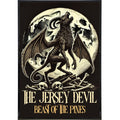 Jersey Devil Beast of the Pines poster print featuring a winged cryptid howling under a full moon.