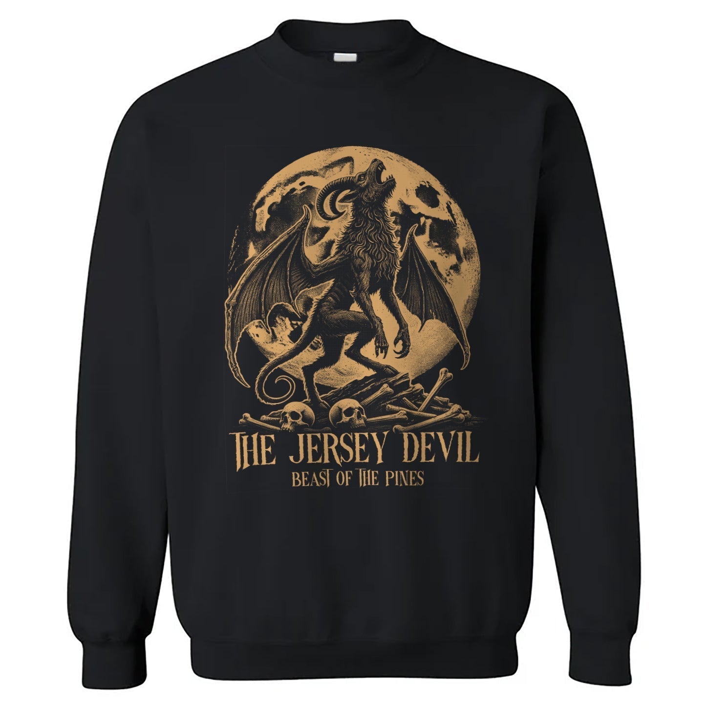 Jersey Devil Beast of the Pines graphic crewneck sweatshirt in midweight cotton