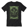 Jersey Devil Cryptid Society graphic t-shirt with vintage-style club crest emblem