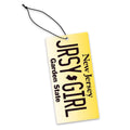 Jersey Girl license plate shaped car air freshener in retail packaging