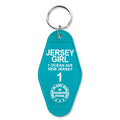 Jersey Girl retro motel style key tag in vintage aesthetic