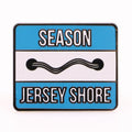 Jersey Shore Season Beach Badge Enamel Pin featuring classic boardwalk aesthetic