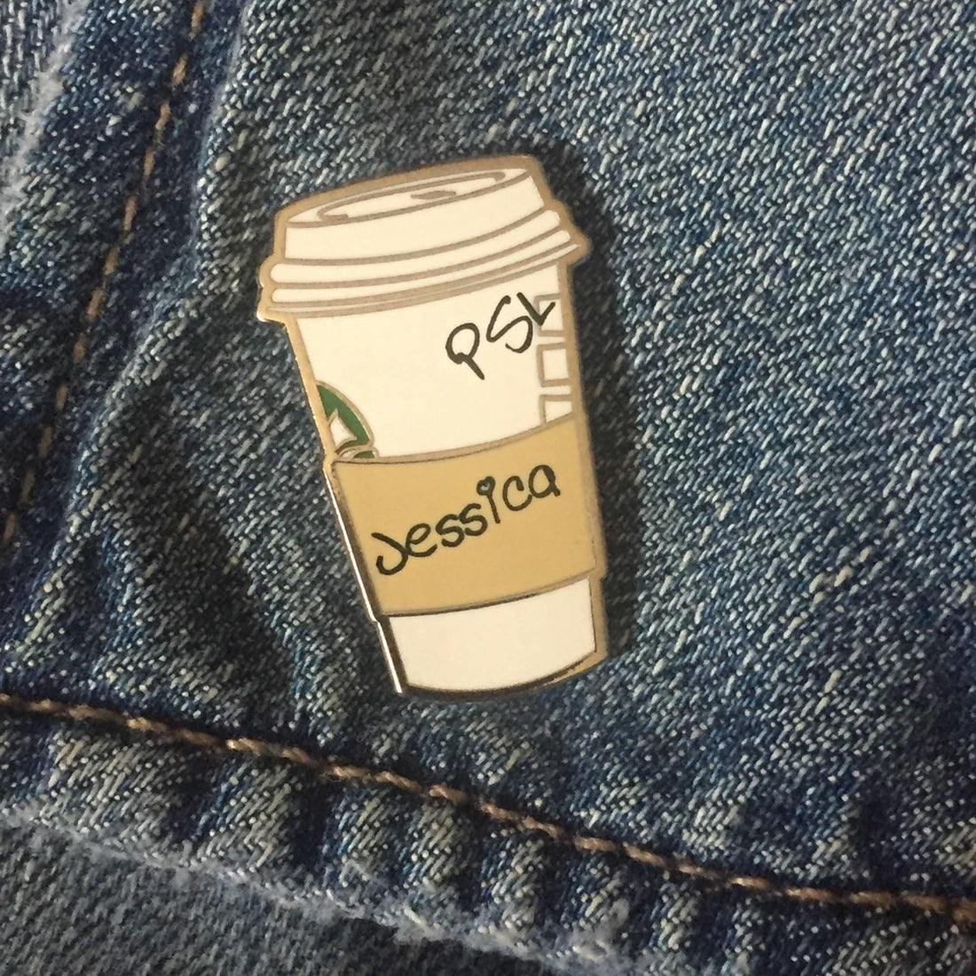 Jessica PSL Cup Enamel Pin