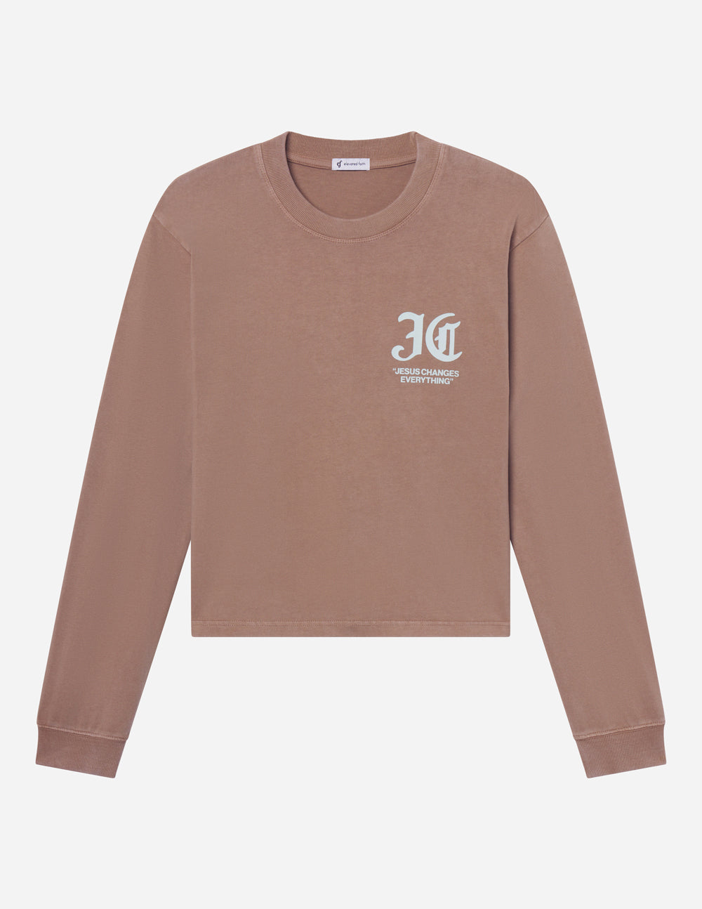 Jesus Changes Everything Long Sleeve Heavyweight Boxy Tee