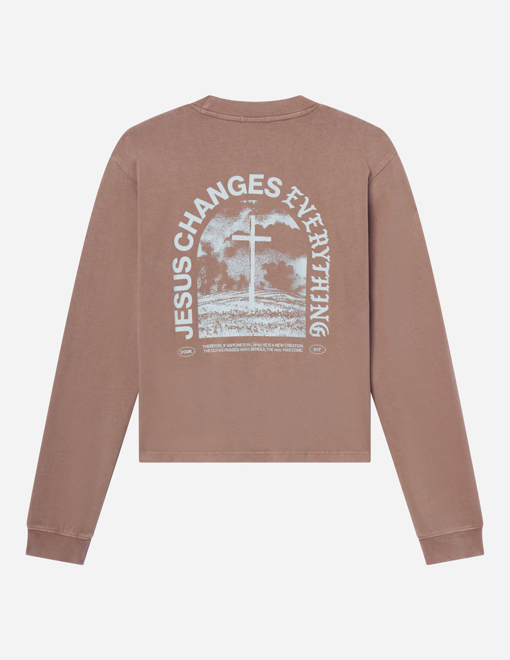 Jesus Changes Everything Long Sleeve Heavyweight Boxy Tee