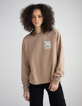 Close up of 320 GSM heavyweight cotton texture on a long sleeve graphic tee.