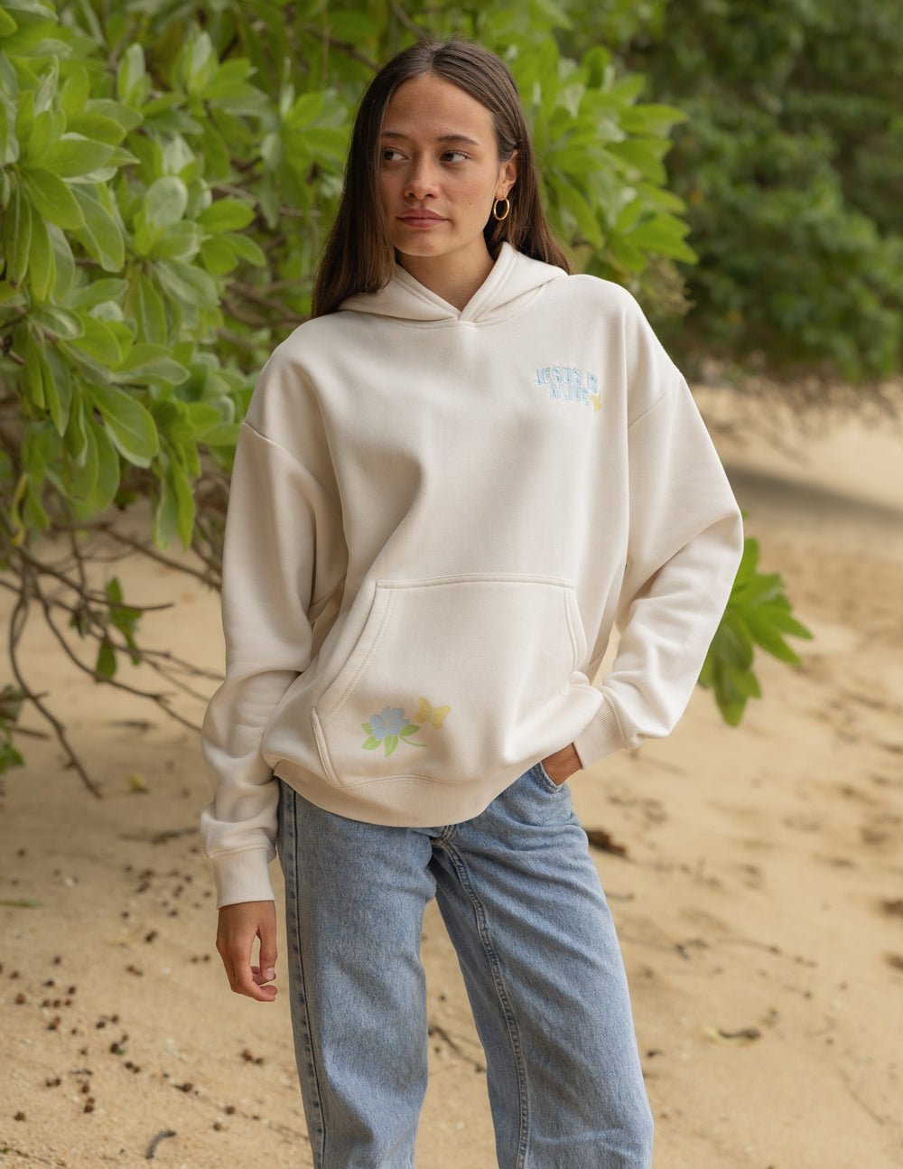 Jesus Is Alive Unisex Hoodie in Nimbus Cloud Relaxed Fit