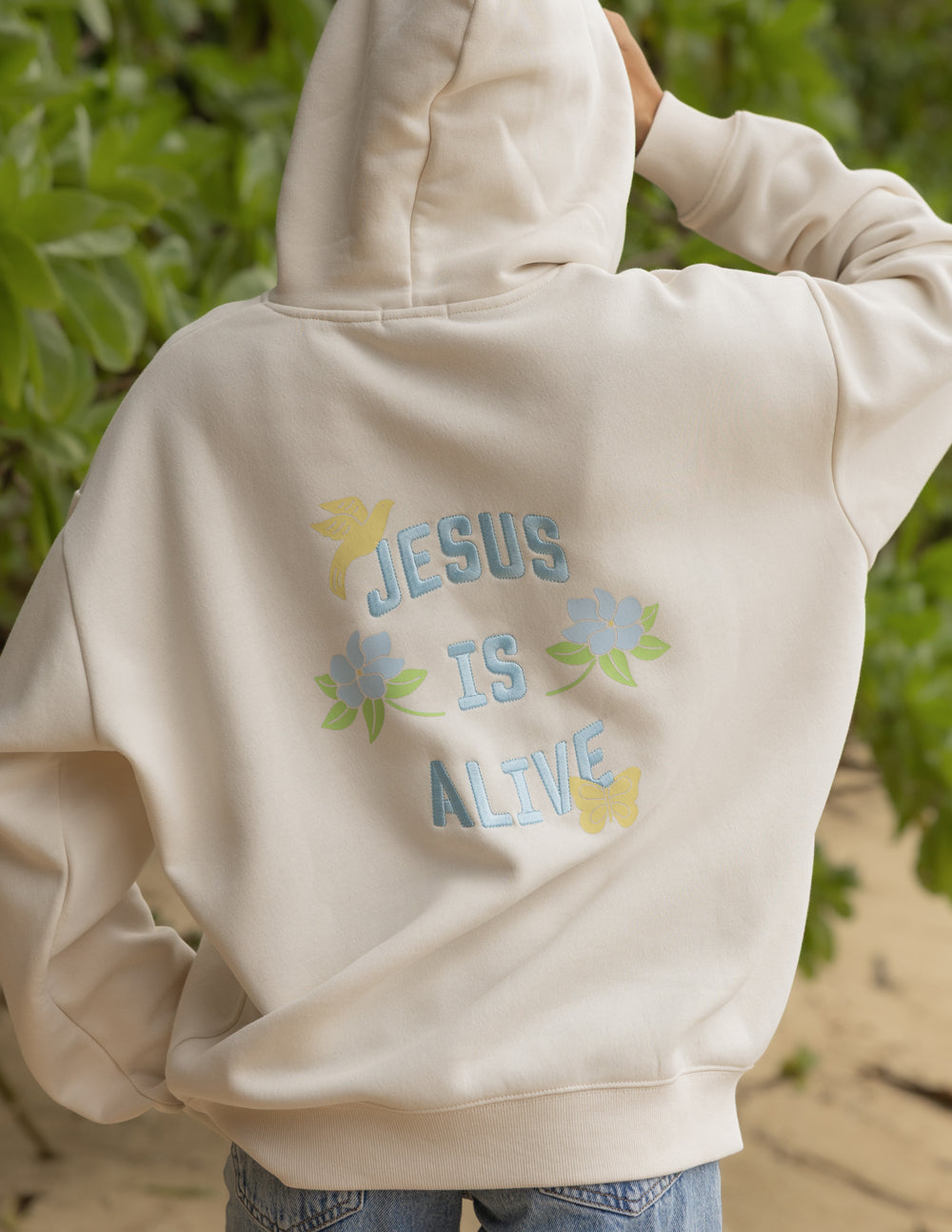 Jesus Is Alive Unisex Hoodie in Nimbus Cloud Relaxed Fit