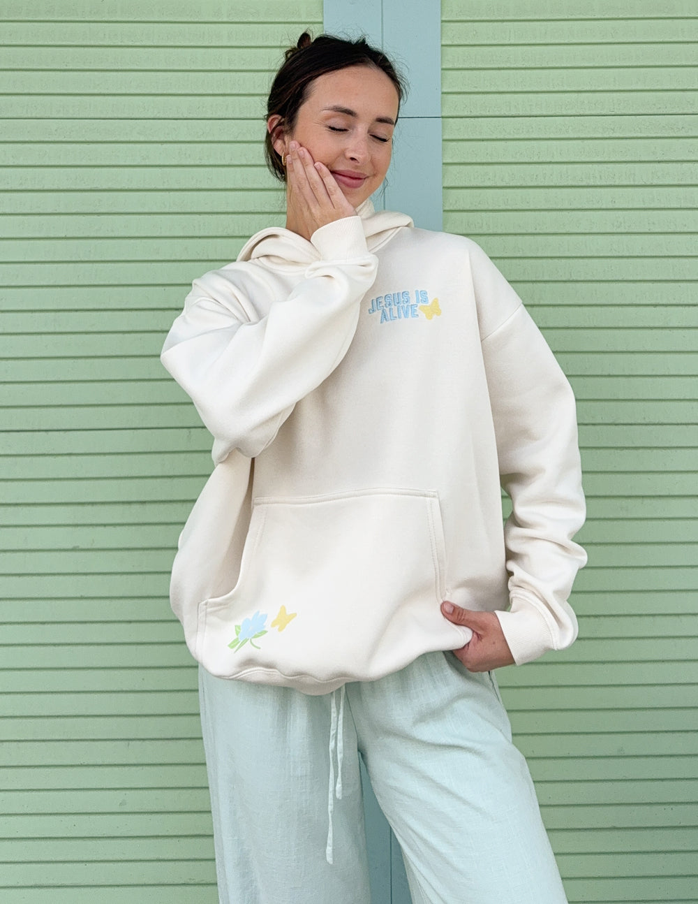 Jesus Is Alive Unisex Hoodie in Nimbus Cloud Relaxed Fit