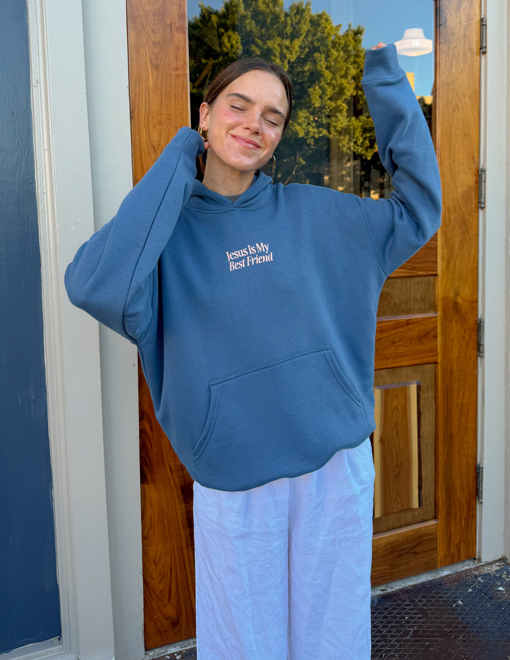 Jesus Is My Best Friend Unisex Hoodie - Minimalist Cotton