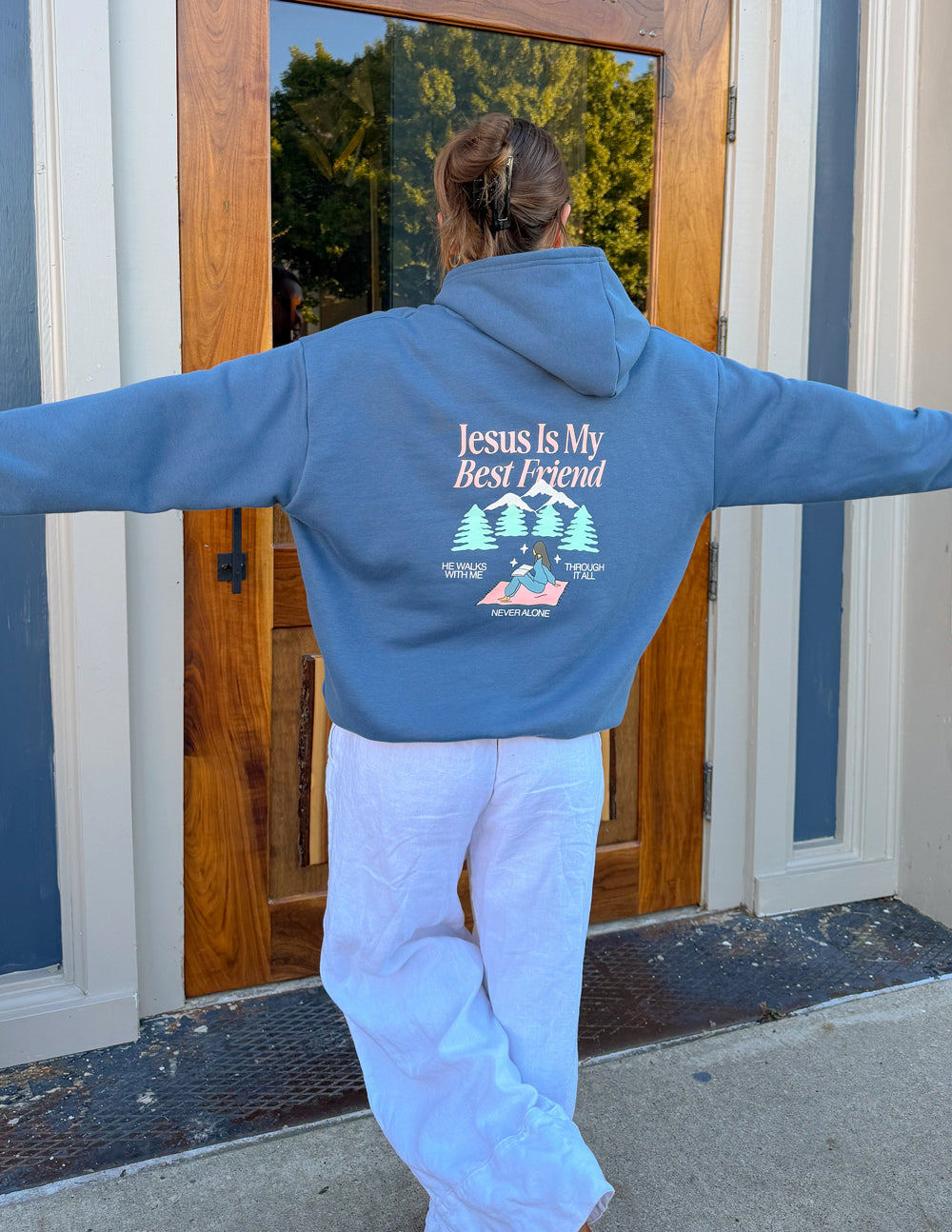 Jesus Is My Best Friend Unisex Hoodie - Minimalist Cotton