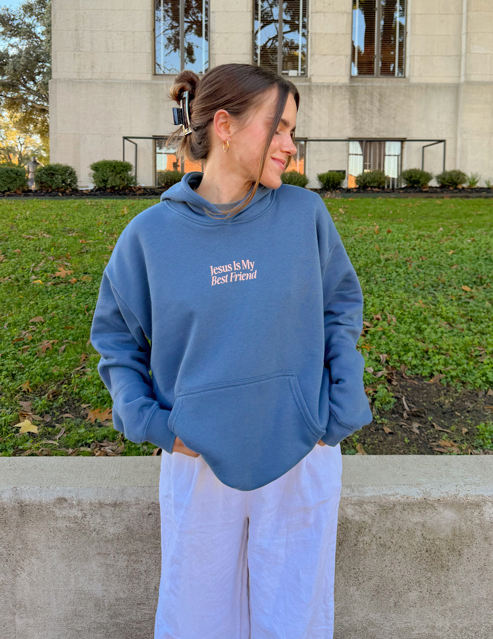 Jesus Is My Best Friend Unisex Hoodie - Minimalist Cotton