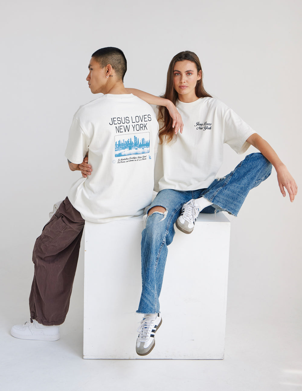 Jesus Loves New York Heavyweight Graphic Tee City Revival