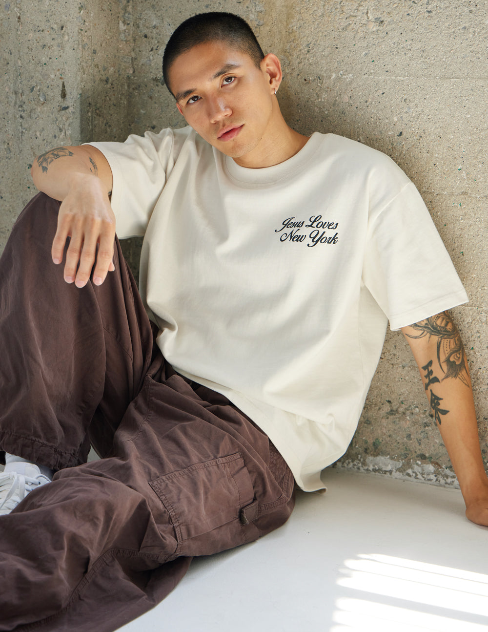 Jesus Loves New York Heavyweight Tee - Minimalist Streetwear