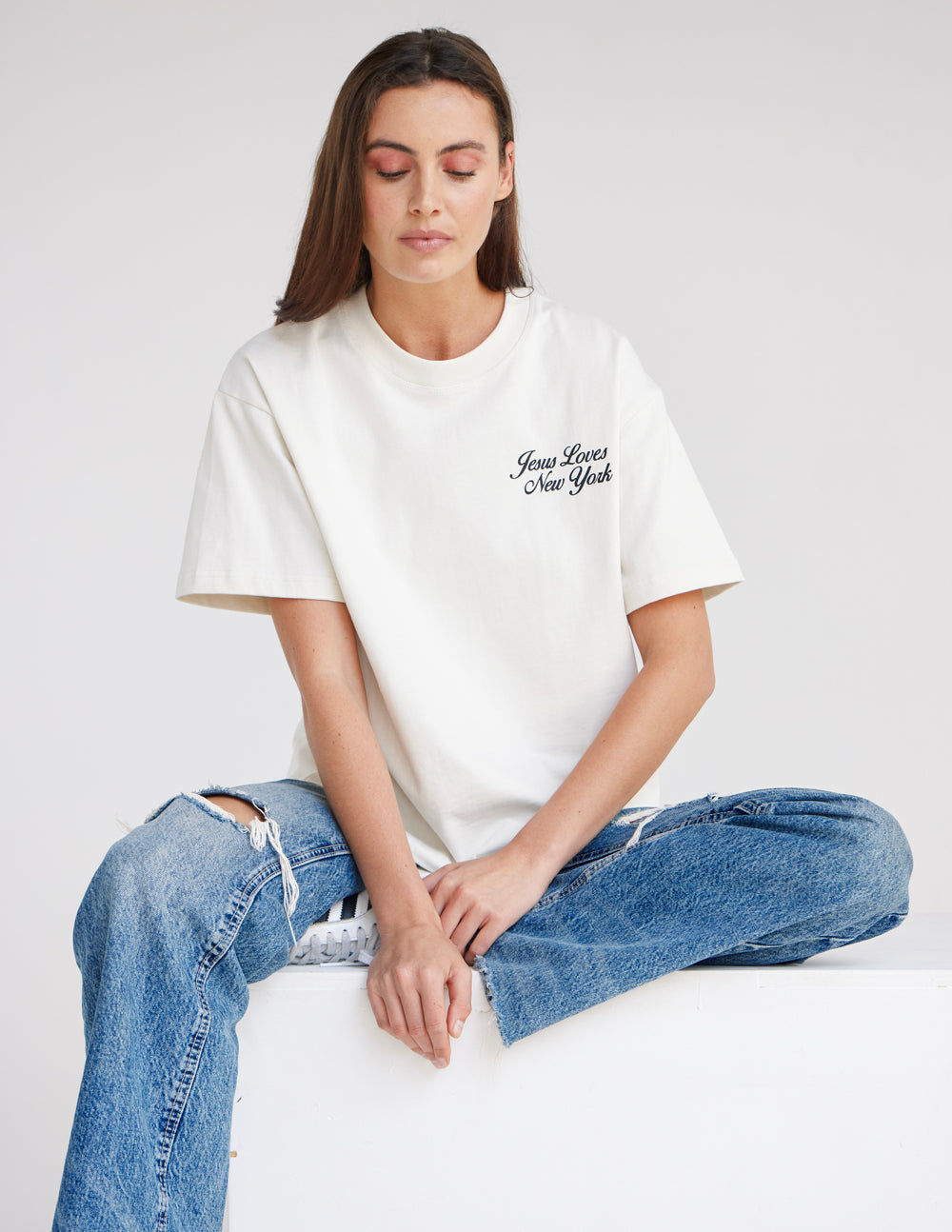 Jesus Loves New York Heavyweight Graphic Tee City Revival