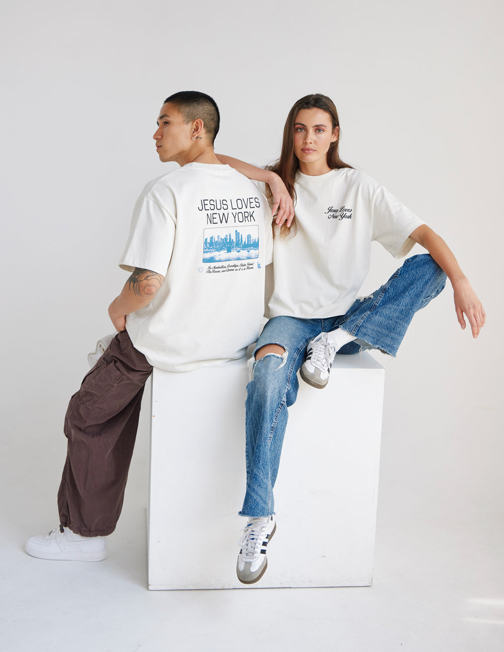 Jesus Loves New York Heavyweight Tee - Minimalist Streetwear