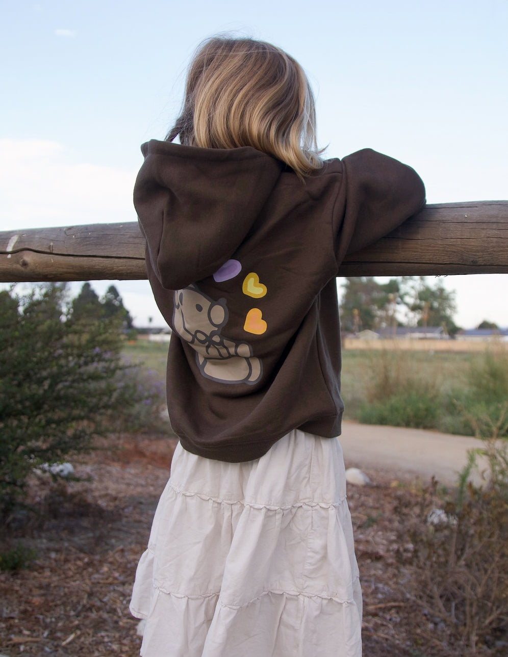 Jesus Loves You Kids Hoodie - Soft Brown Oversized Pullover