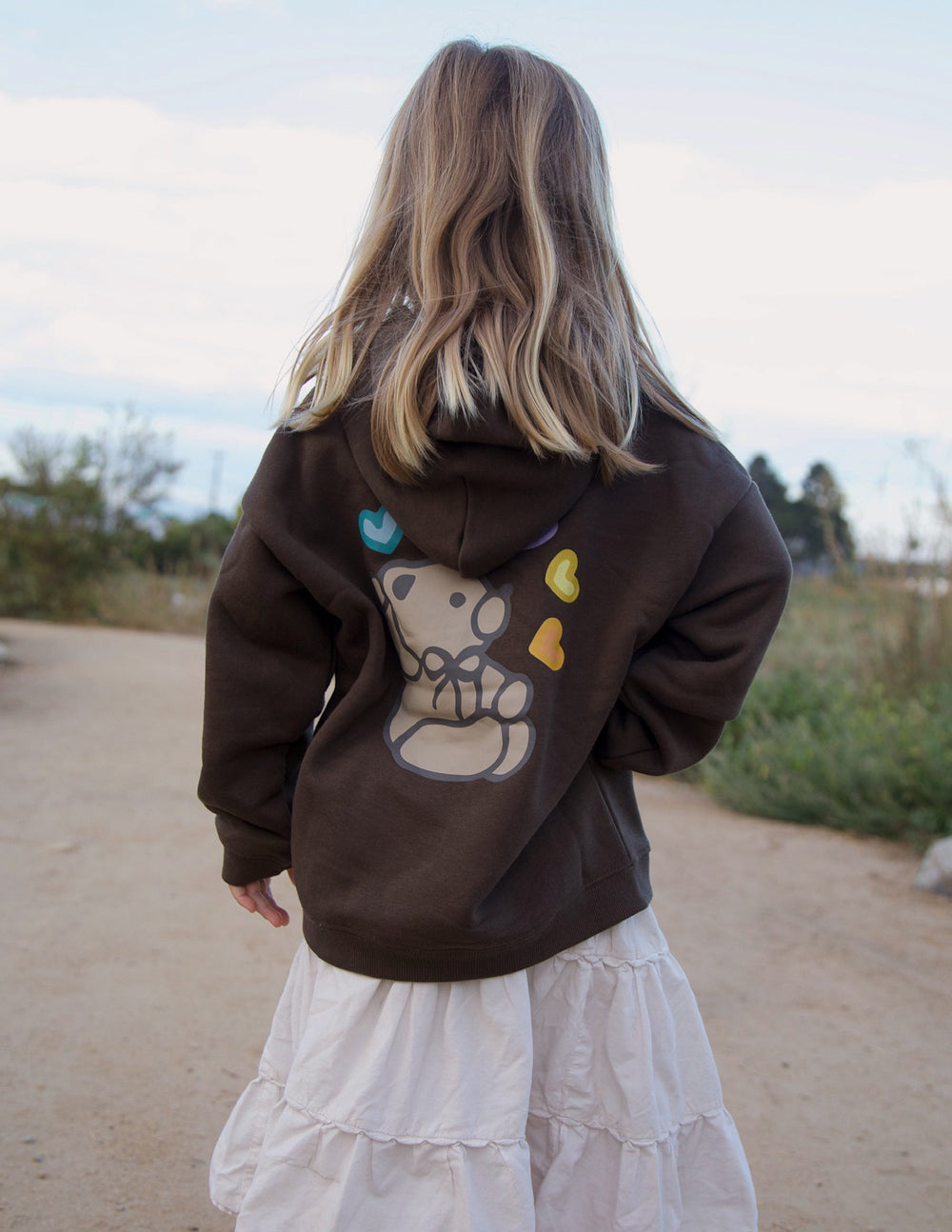 Jesus Loves You Kids Hoodie - Soft Brown Oversized Pullover