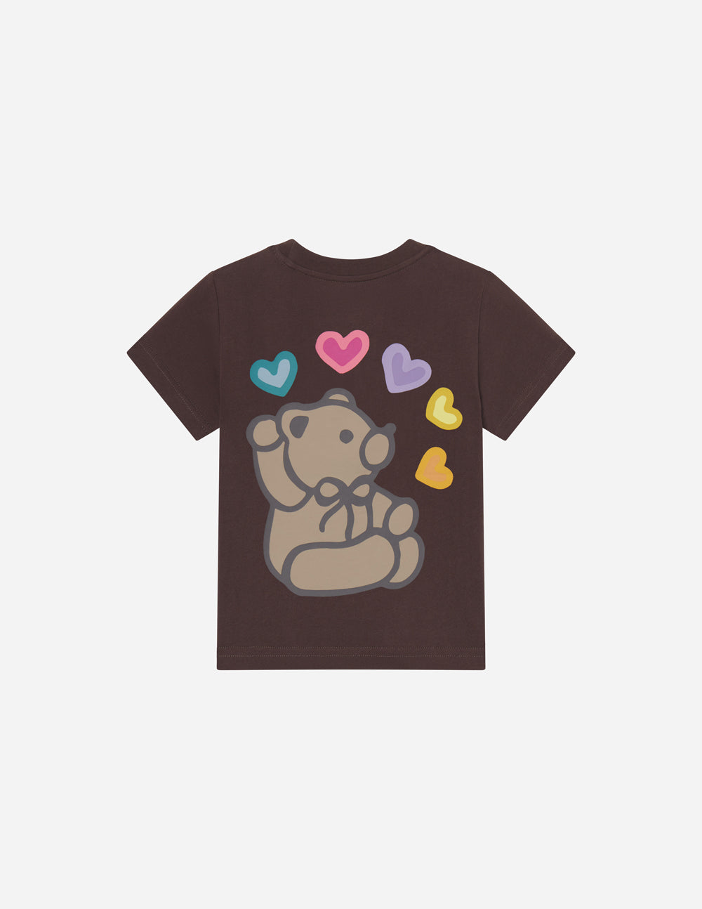 Kids Jesus Loves You Cotton Graphic Tee – Brown & Multi-Color