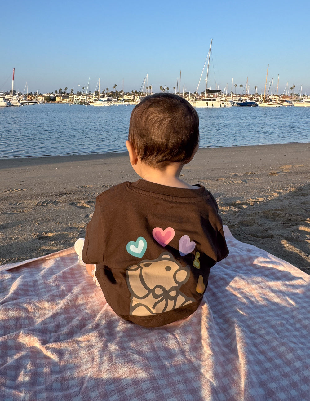 Kids Jesus Loves You Cotton Graphic Tee – Brown & Multi-Color