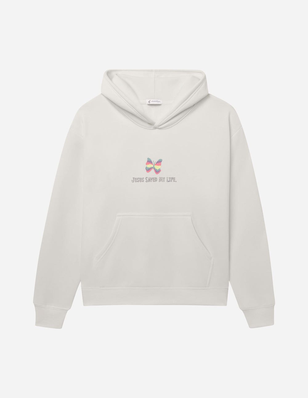 Jesus Saved My Life Unisex Hoodie - Cloud Dancer Comfort Fit