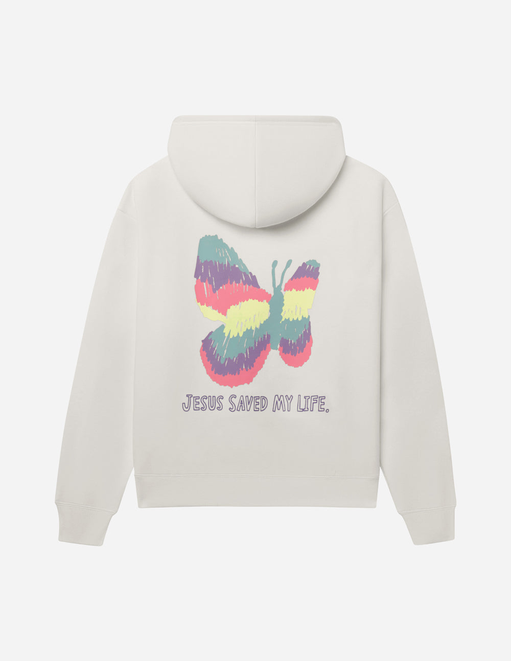 Jesus Saved My Life Unisex Hoodie - Cloud Dancer Comfort Fit
