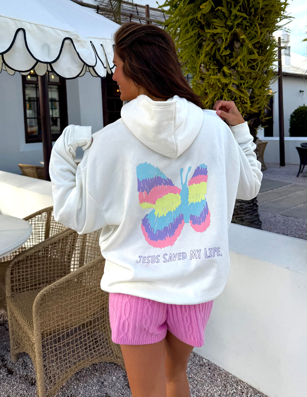 Jesus Saved My Life Unisex Hoodie - Cloud Dancer Comfort Fit