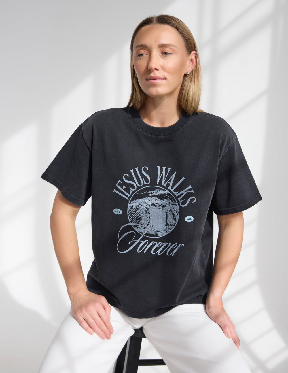 Jesus Walks Heavyweight Boxy Tee in Premium Cotton