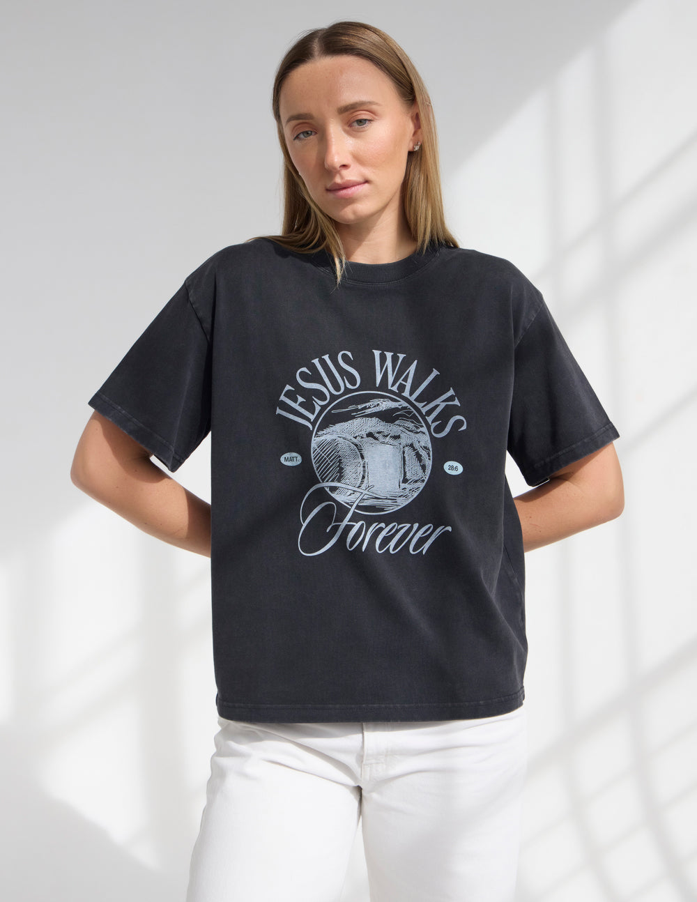 Jesus Walks Heavyweight Boxy Tee in Premium Cotton