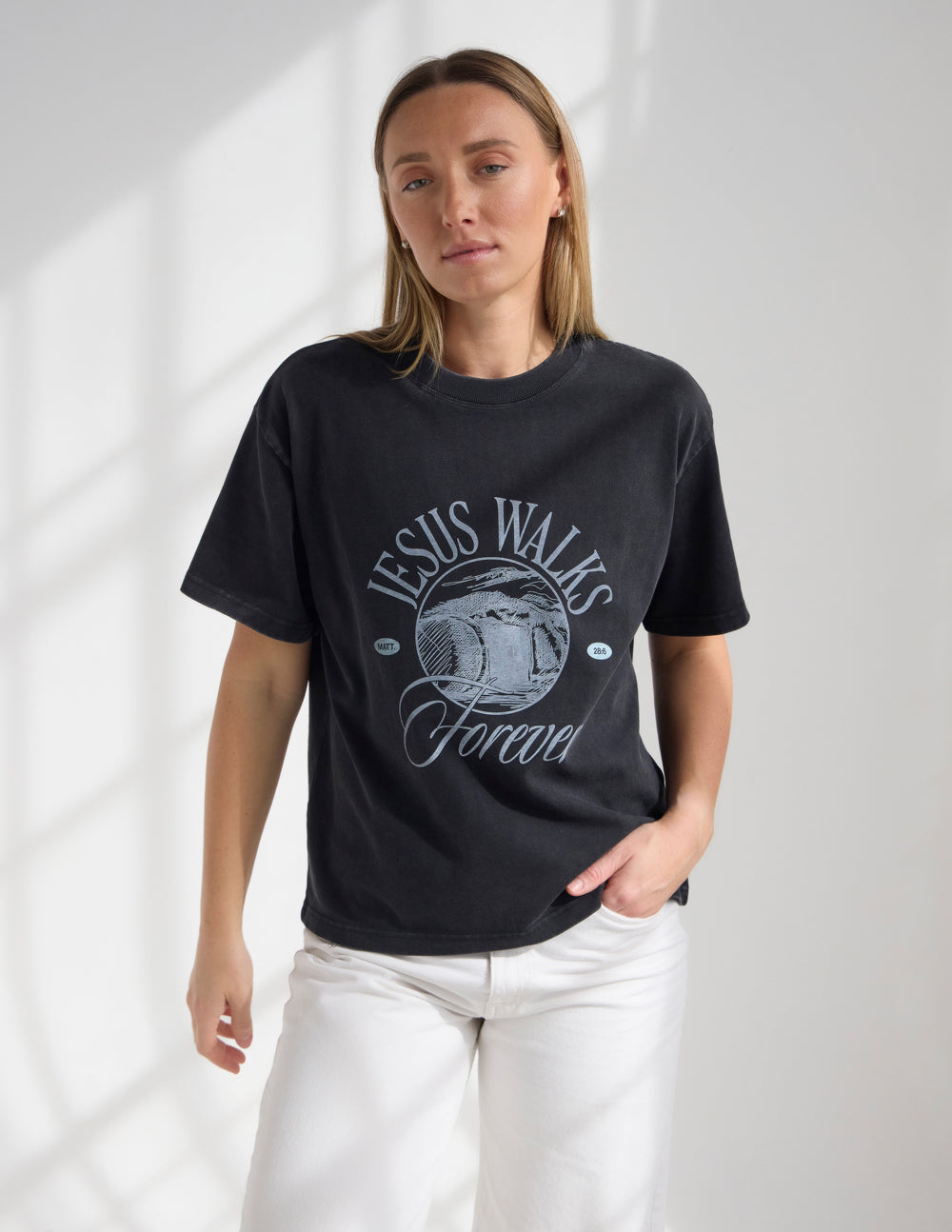 Jesus Walks Heavyweight Boxy Tee in Premium Cotton