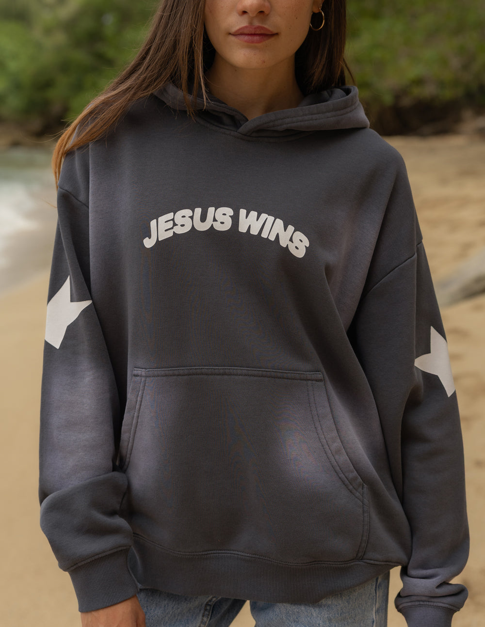 Jesus Wins Unisex Hoodie - Black Tide Graphic Christian Apparel