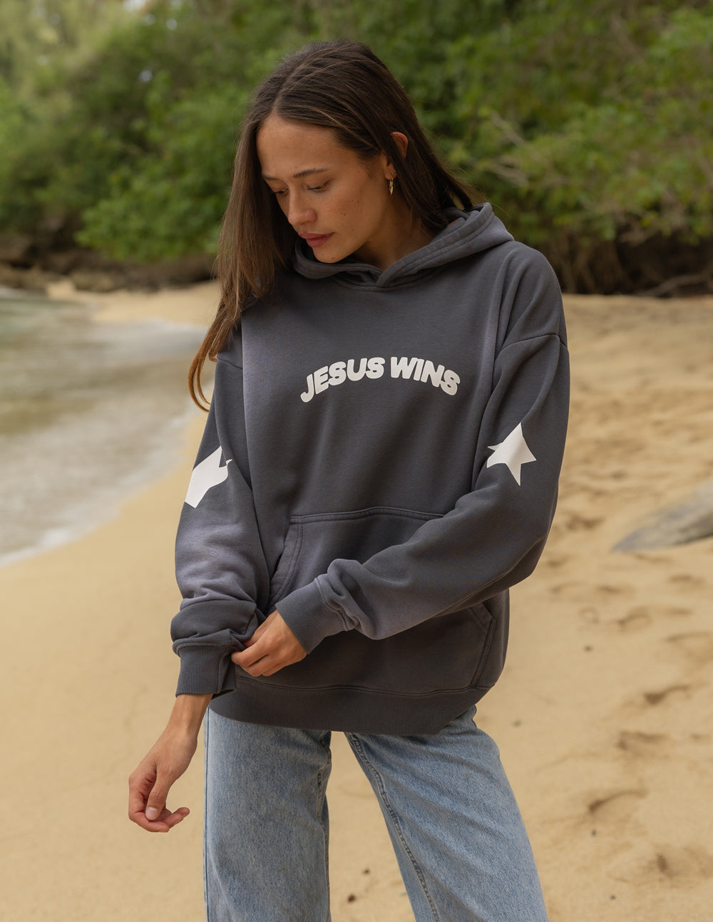 Jesus Wins Unisex Hoodie - Black Tide Graphic Christian Apparel