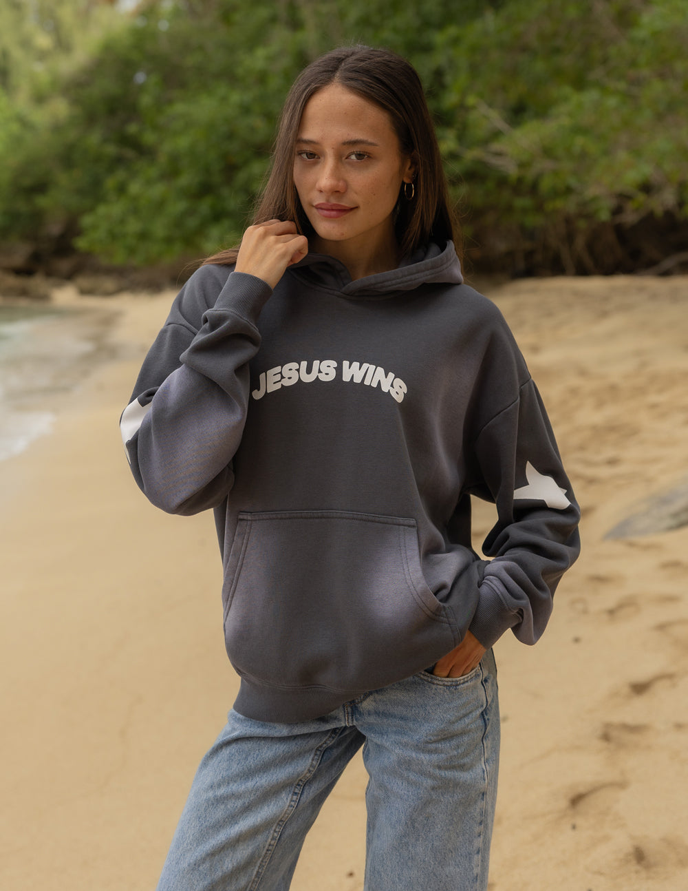 Jesus Wins Unisex Hoodie - Black Tide Graphic Christian Apparel