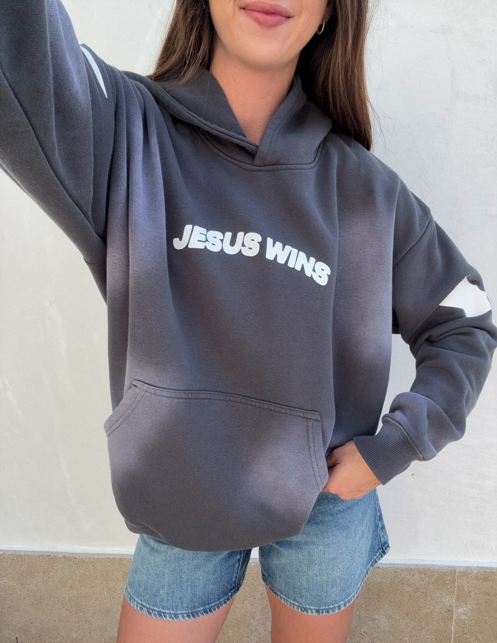 Jesus Wins Unisex Hoodie - Black Tide Graphic Christian Apparel