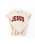 Jesus Varsity Tee Adult Unisex Casual Minimalist Cotton