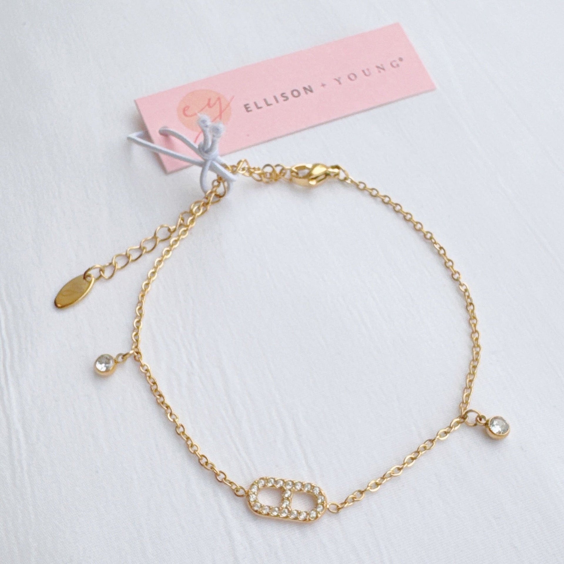 Jewel Drop Dainty Anklet