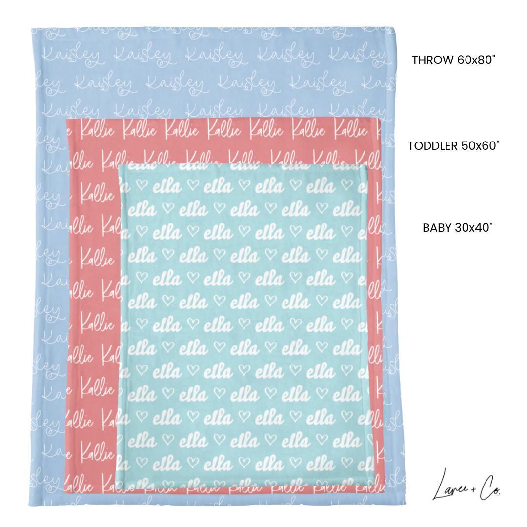 Jewel Tones Personalized Minky Blanket