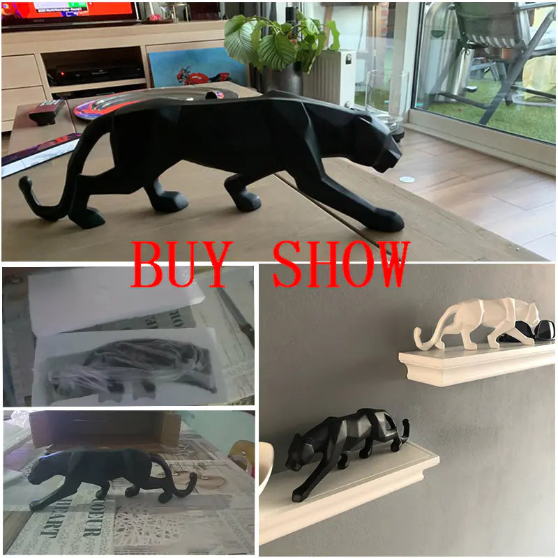 Nordic Style Furniture Decor - Origami Resin Leopard